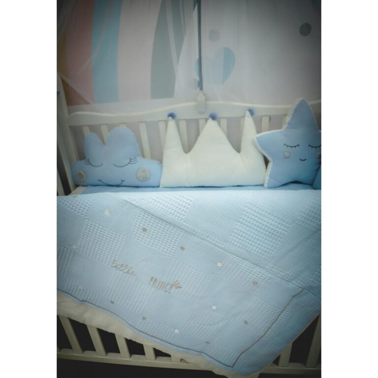 طقم مفرش سرير بيبي أولاد – تصميم الأمير الصغير باللون الازرق