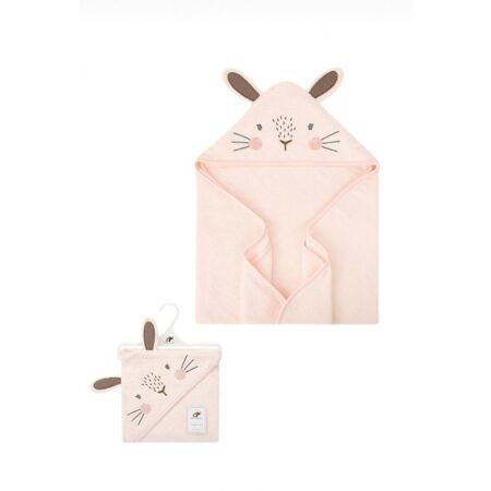 منشفة بغطاء رأس بشكل ارنوب بعدة الوان (منسوجة من قماش تيري)