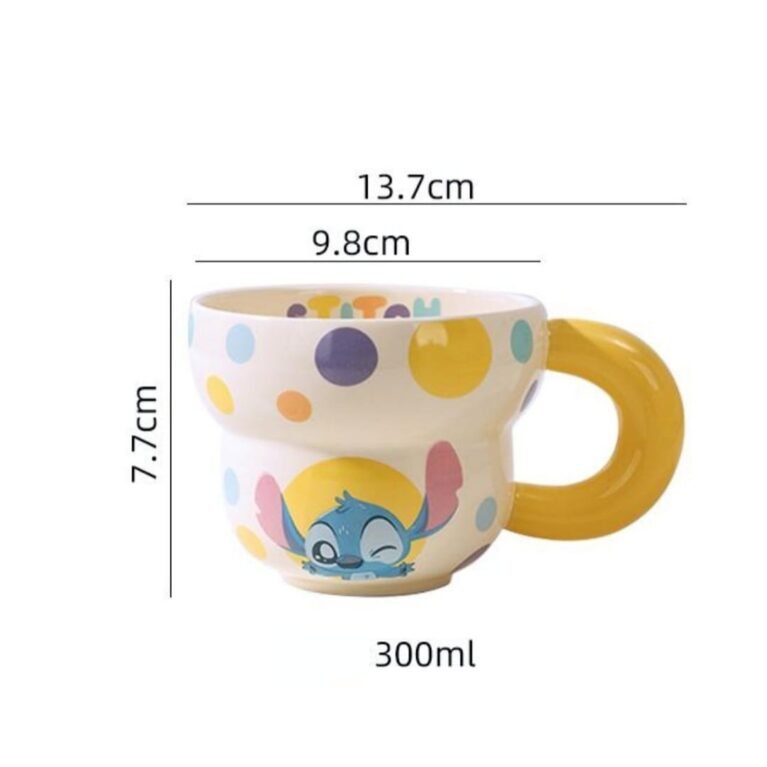 كوب ديزني ستيتش اصفر وازرق