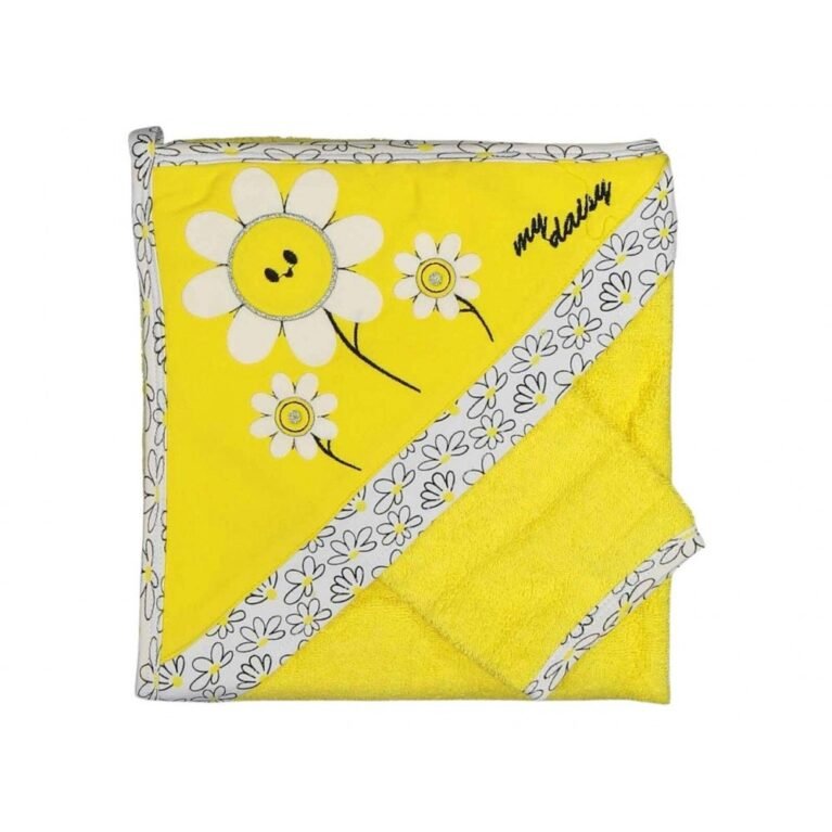 منشفة بيبي - رسمة ورد لون اصفر